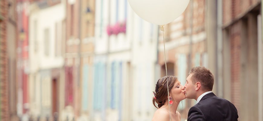 Un mariage pétillant aux Granges du Bel Air / Faire-part bilingue