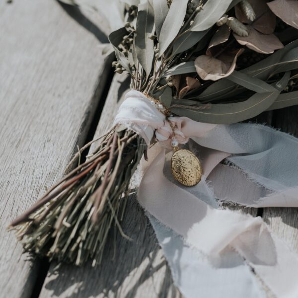 medaillon photo pour bouquet de mariée