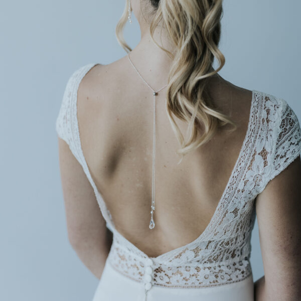 IDOLE Cristal- Collier de dos réglable / Goutte Cristal – Image 4