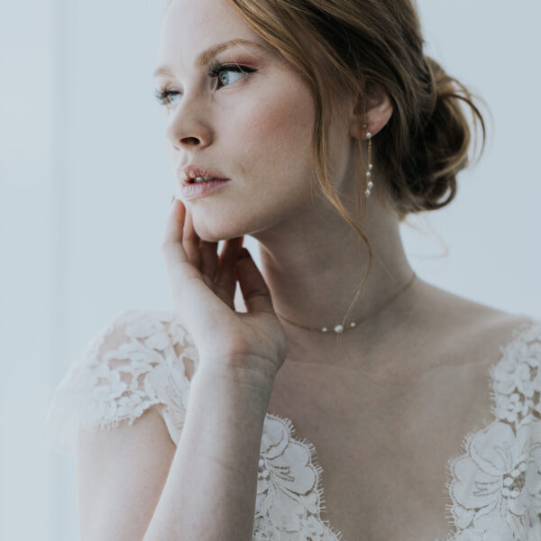 IDOLE Perle- Collier de dos réglable / Goutte Perle – Image 4