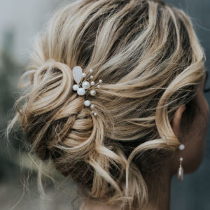 Epingles à cheveux avec goutte et perle pour coiffure de mariée