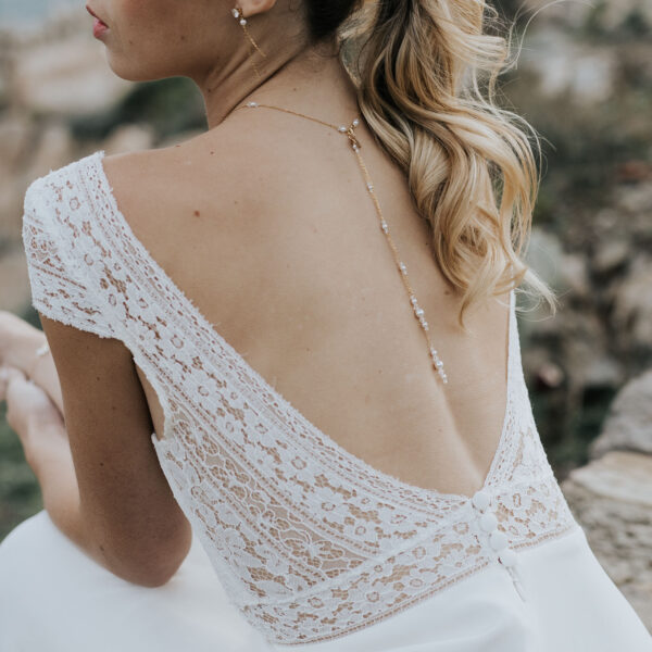 ISAURE - Pendentif de dos / Perle et Cristal – Image 3