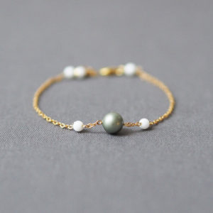 bracelet vert et blanc mariage hiver noel