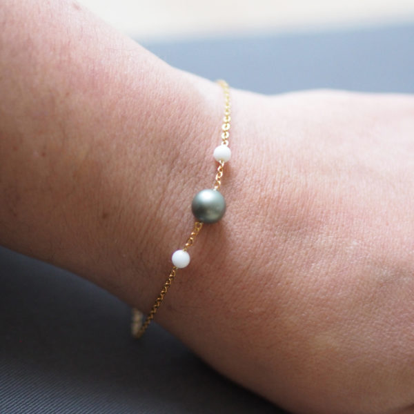 bracelet vert et blanc mariage hiver noel