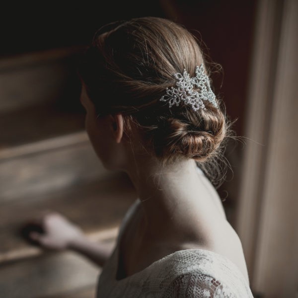 bijou pour coiffure de mariée en perle