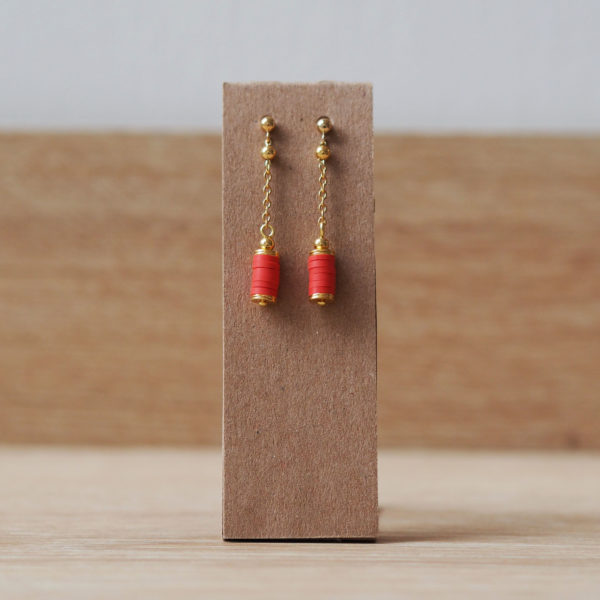 boucles longue boheme folk minimaliste terracotta