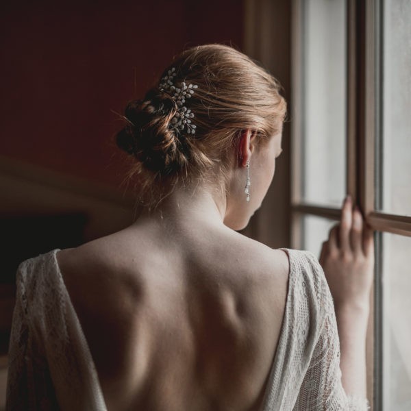 epingle à chignon pour coiffure de mariage avec perles et graines